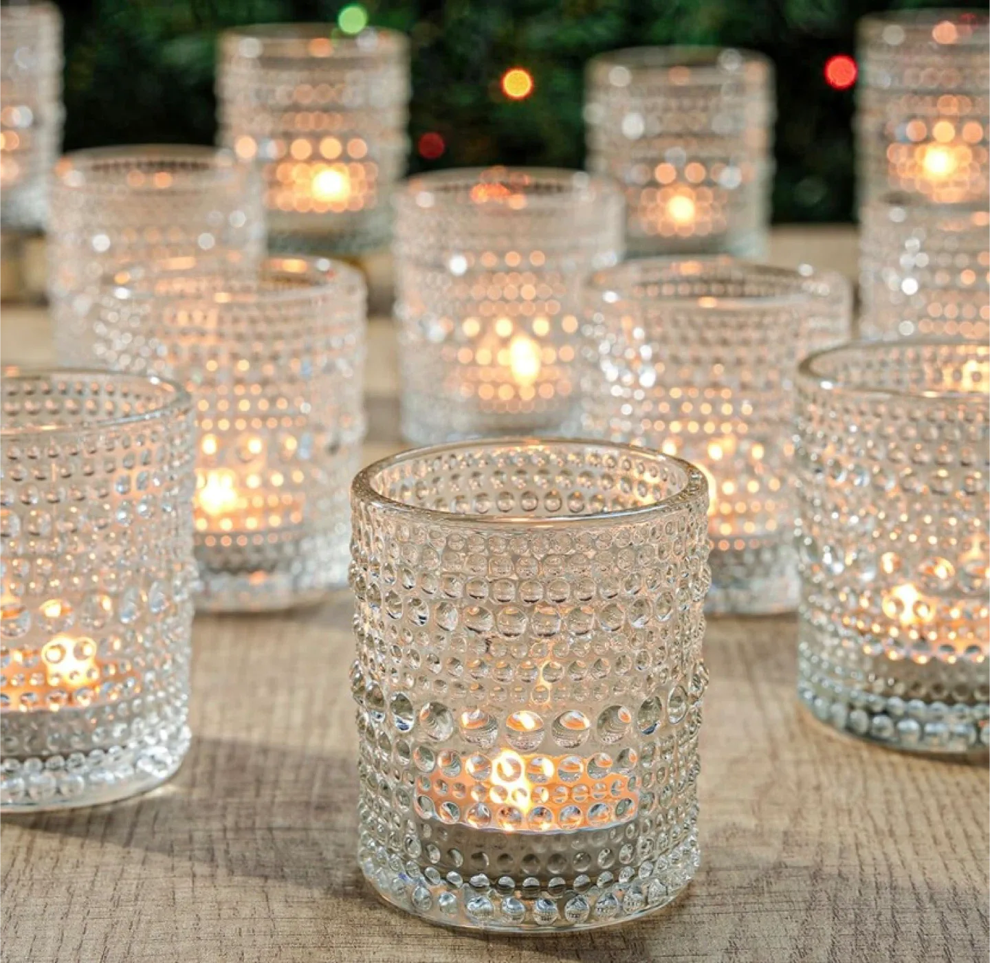 New 11 Pcs Clear Glass Tea Light / Votive Candle Holders