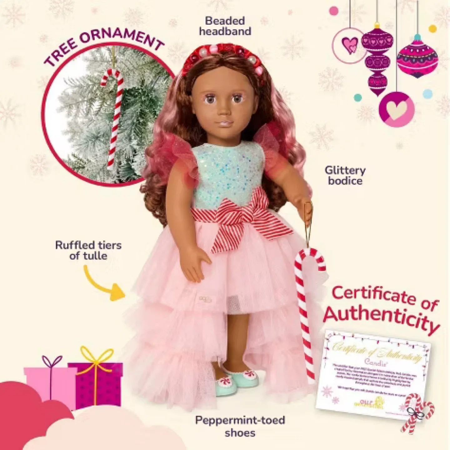 limited edition - Our Generation Candie 2025 Holiday Doll image indicator(2)