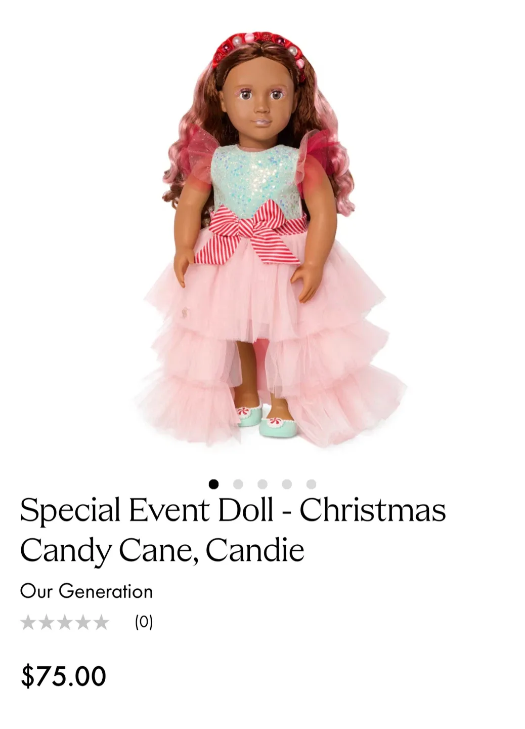 limited edition - Our Generation Candie 2025 Holiday Doll image indicator(4)