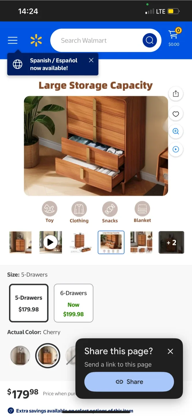 Wooden 4-Drawer Dresser As Is ( Moving  Out ) image indicator(10)