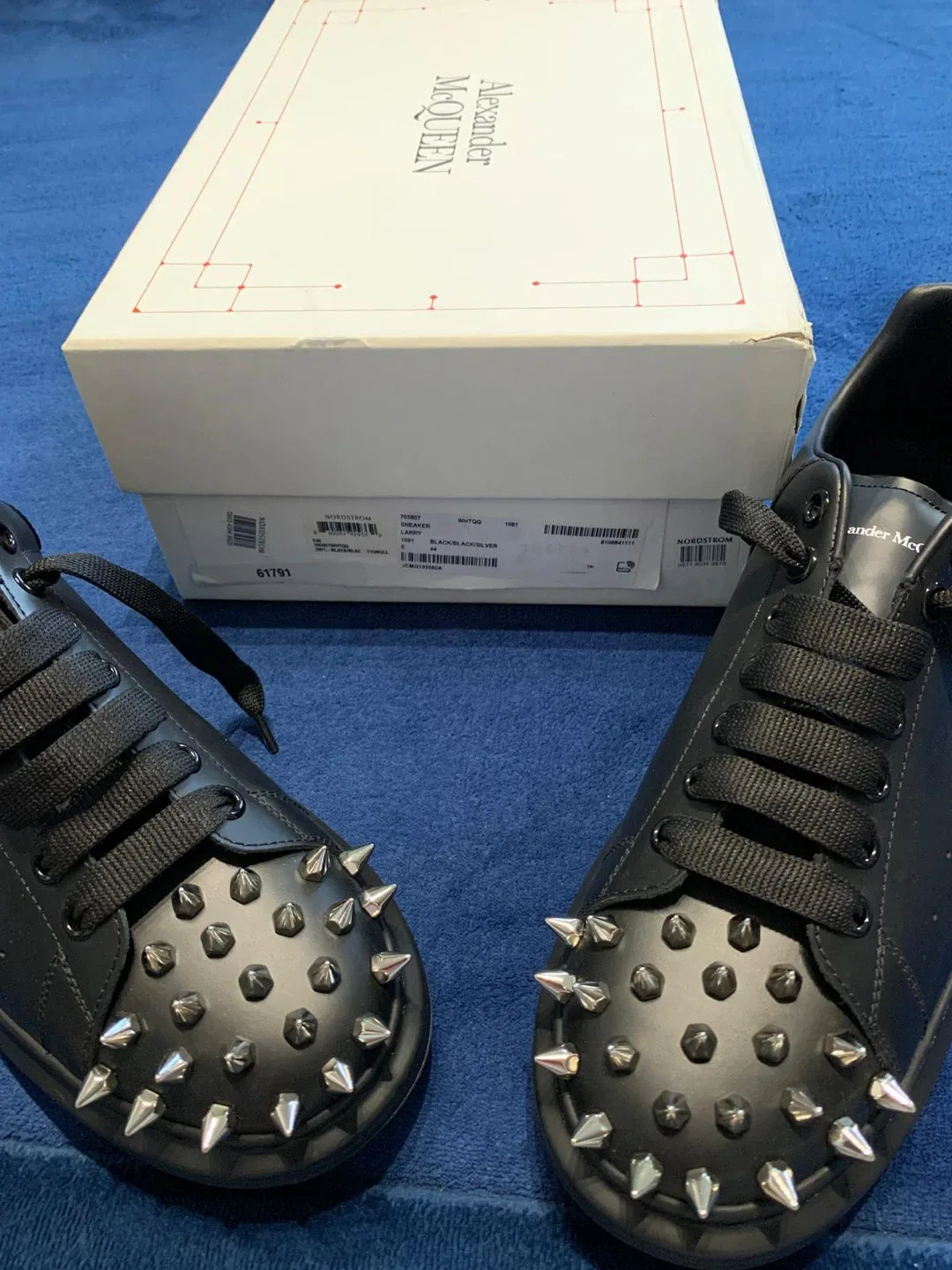 Alexander McQueen Studded Sneakers - Black image indicator(4)