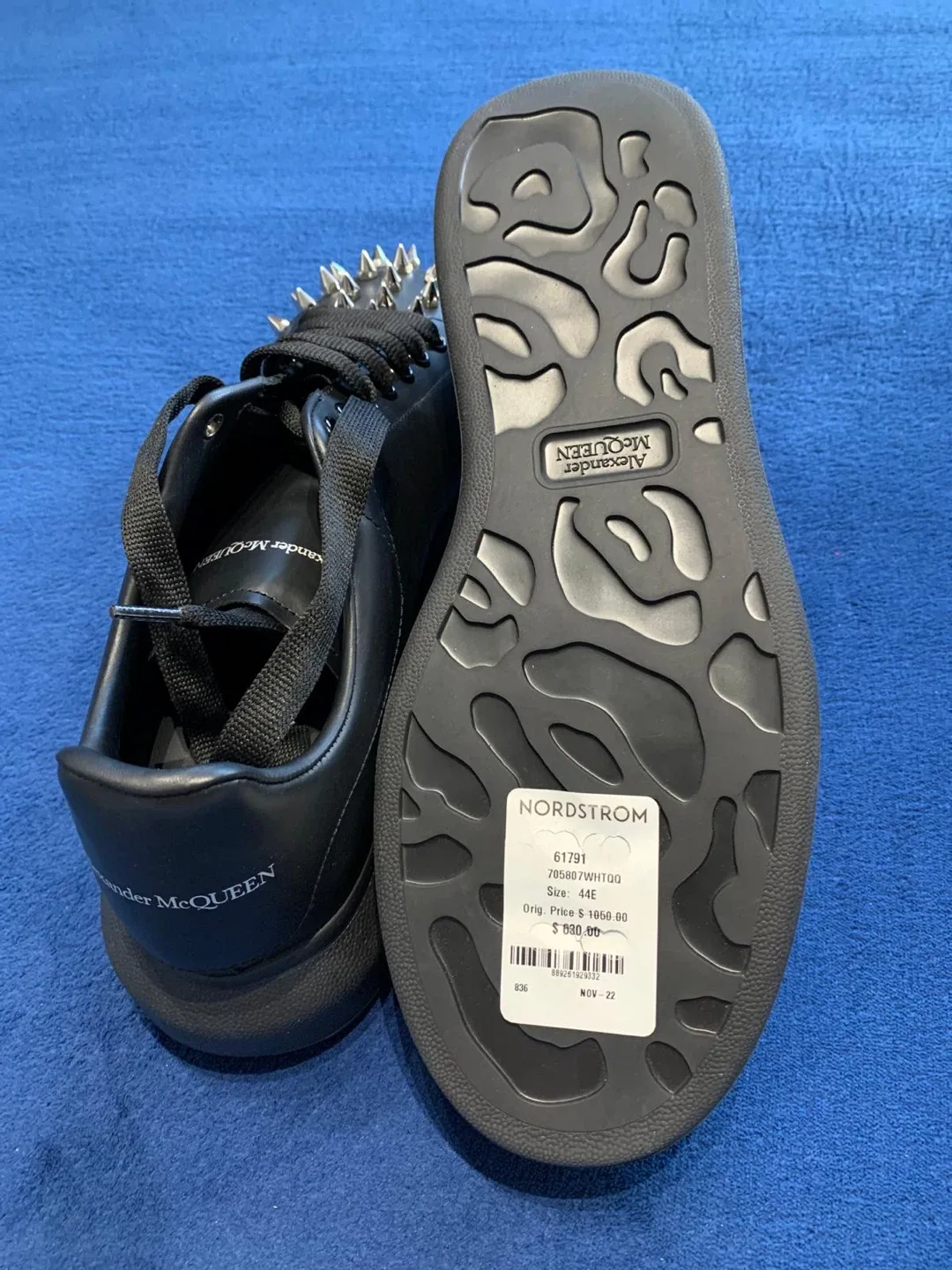 Alexander McQueen Studded Sneakers - Black image indicator(10)