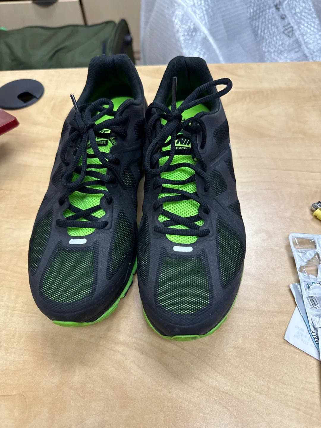 Nike Exceerate Running Shoes - Black & Green