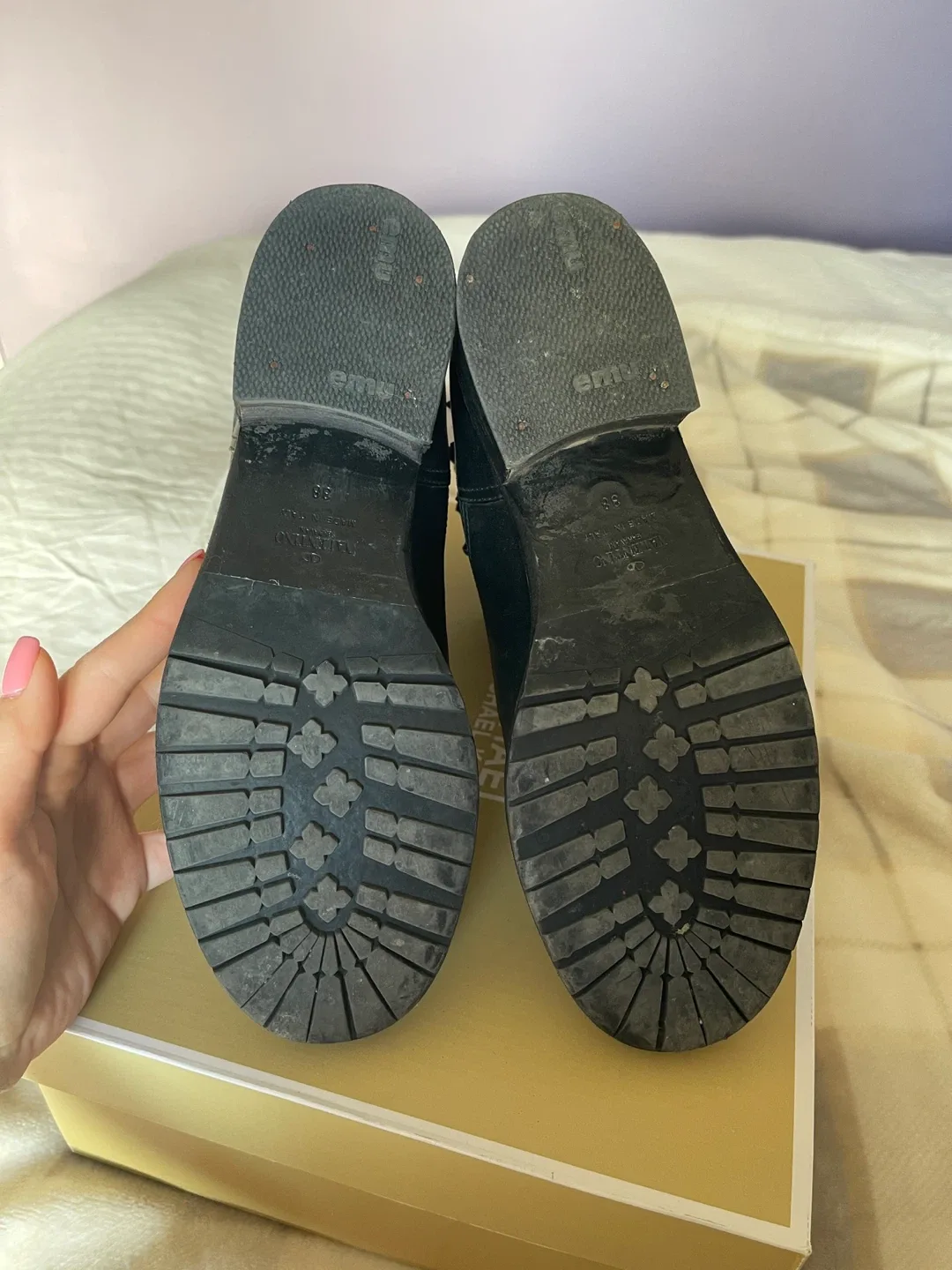 Authentic Valentino Leather Studded Boots - Size 38 image indicator(5)