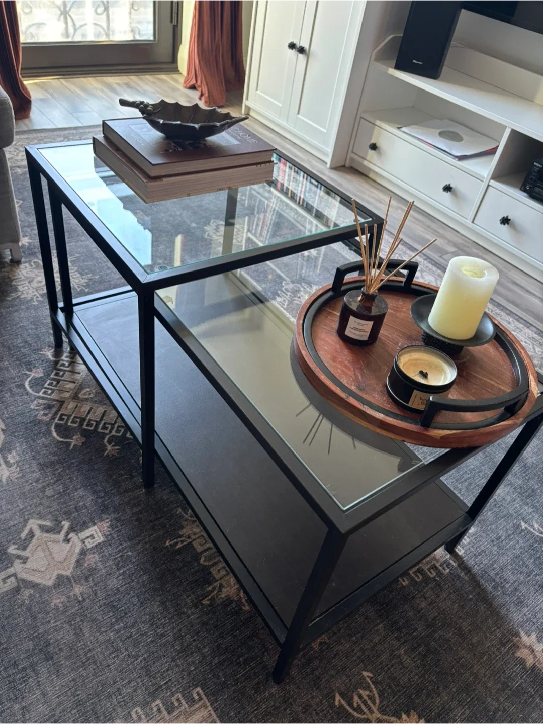 IKEA Glass Top Coffee Table