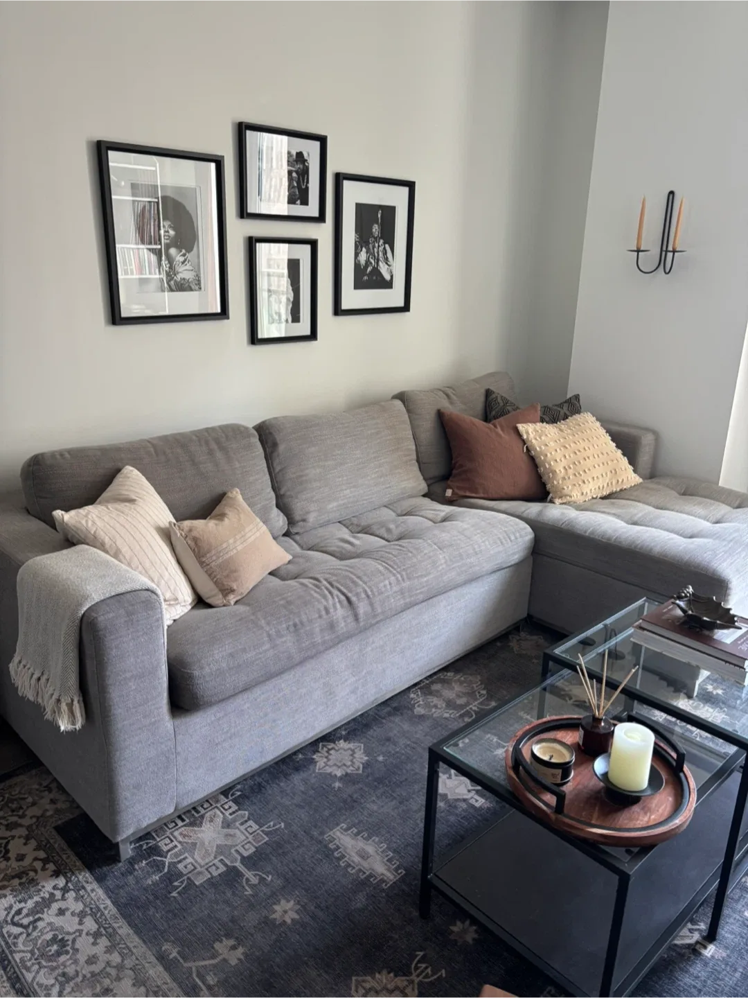 Article Grey Sectional Sofa Bed with Storage