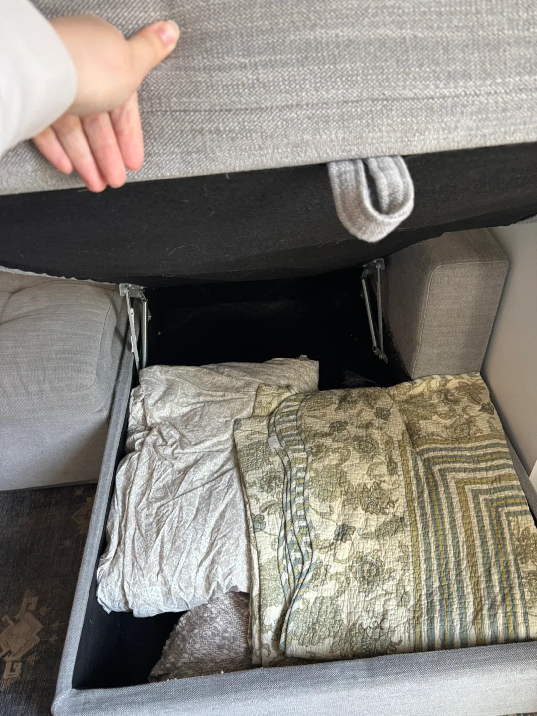 Article Grey Sectional Sofa Bed with Storage image indicator(3)