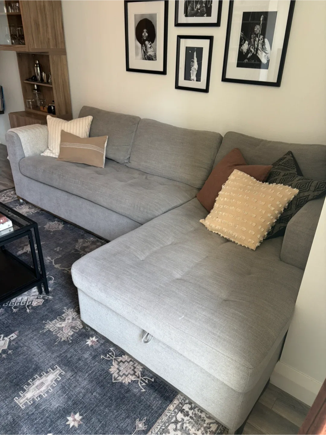 Article Grey Sectional Sofa Bed with Storage image indicator(2)