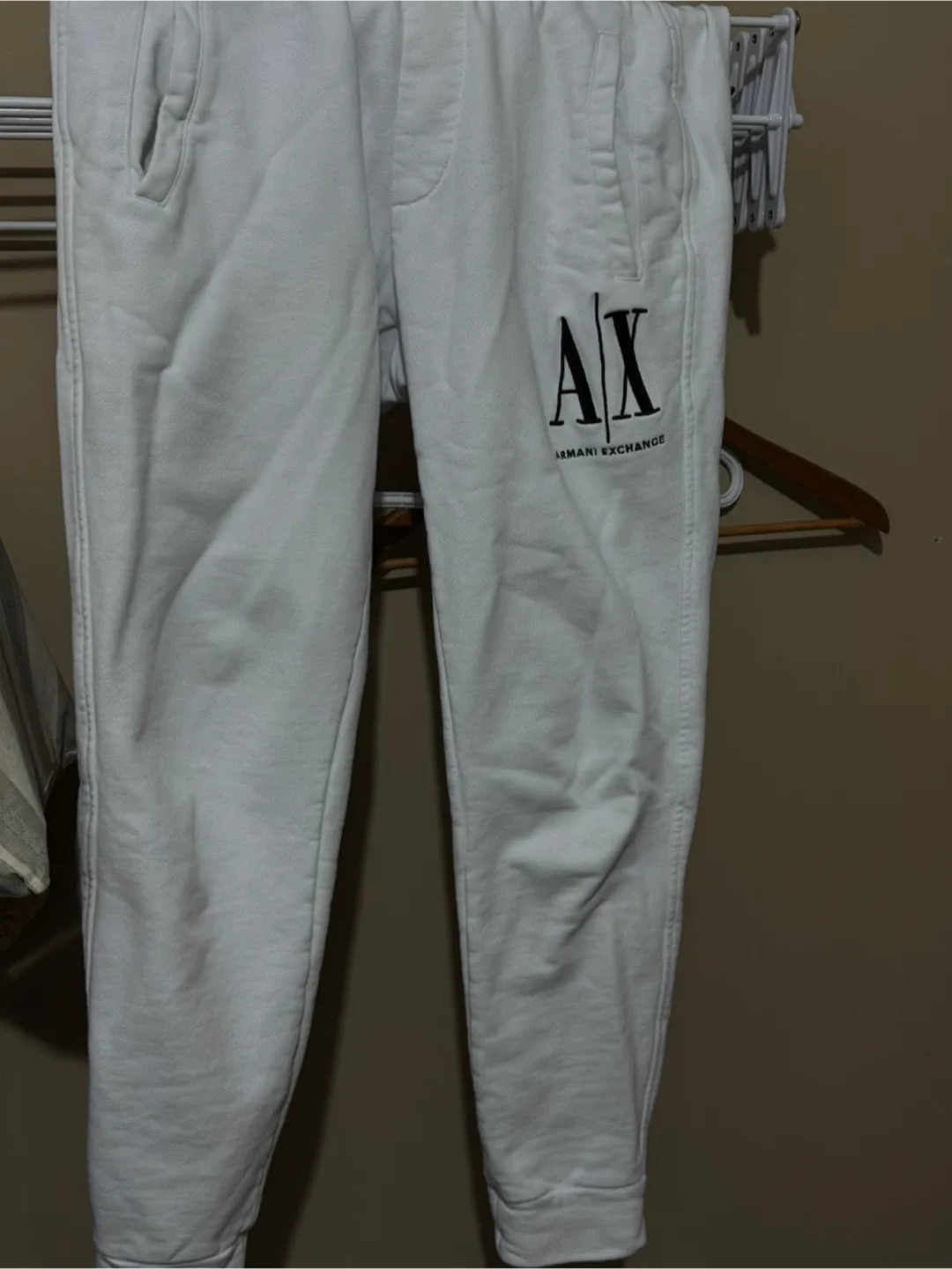 Armani Exchange White Joggers - Size XS