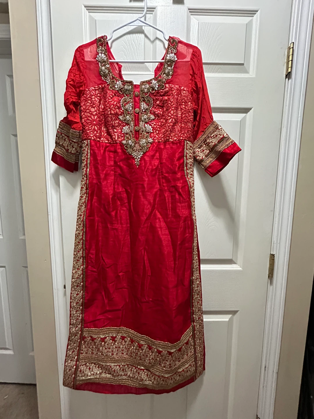 Red Embroidered Suit
