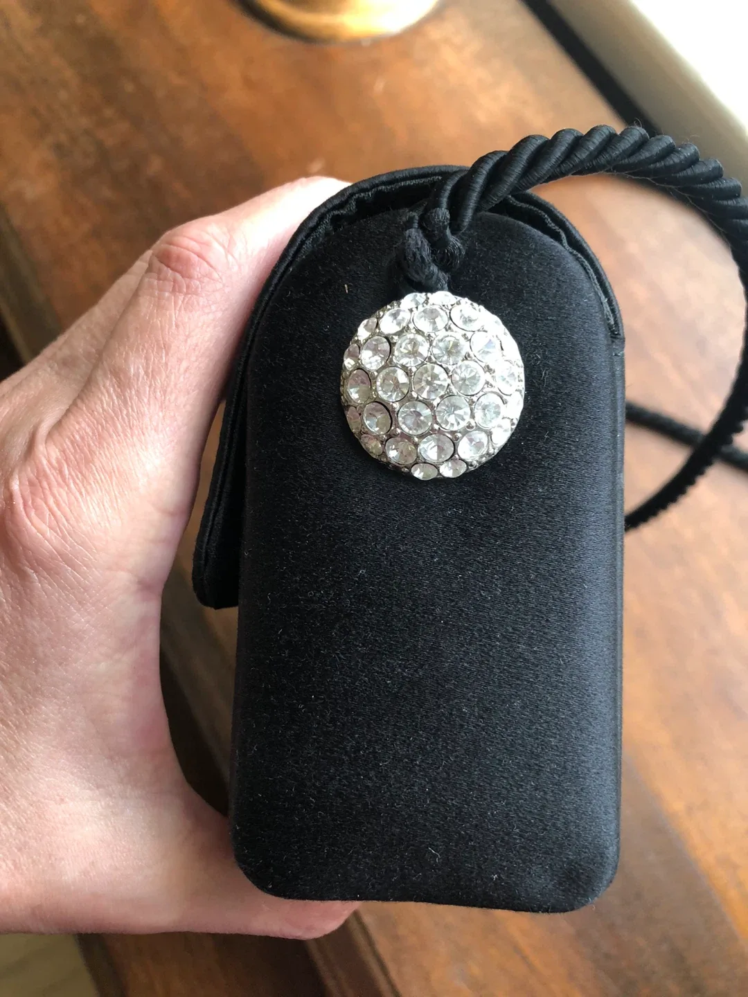 Cole Haan Black Satin Evening Bag image indicator(5)