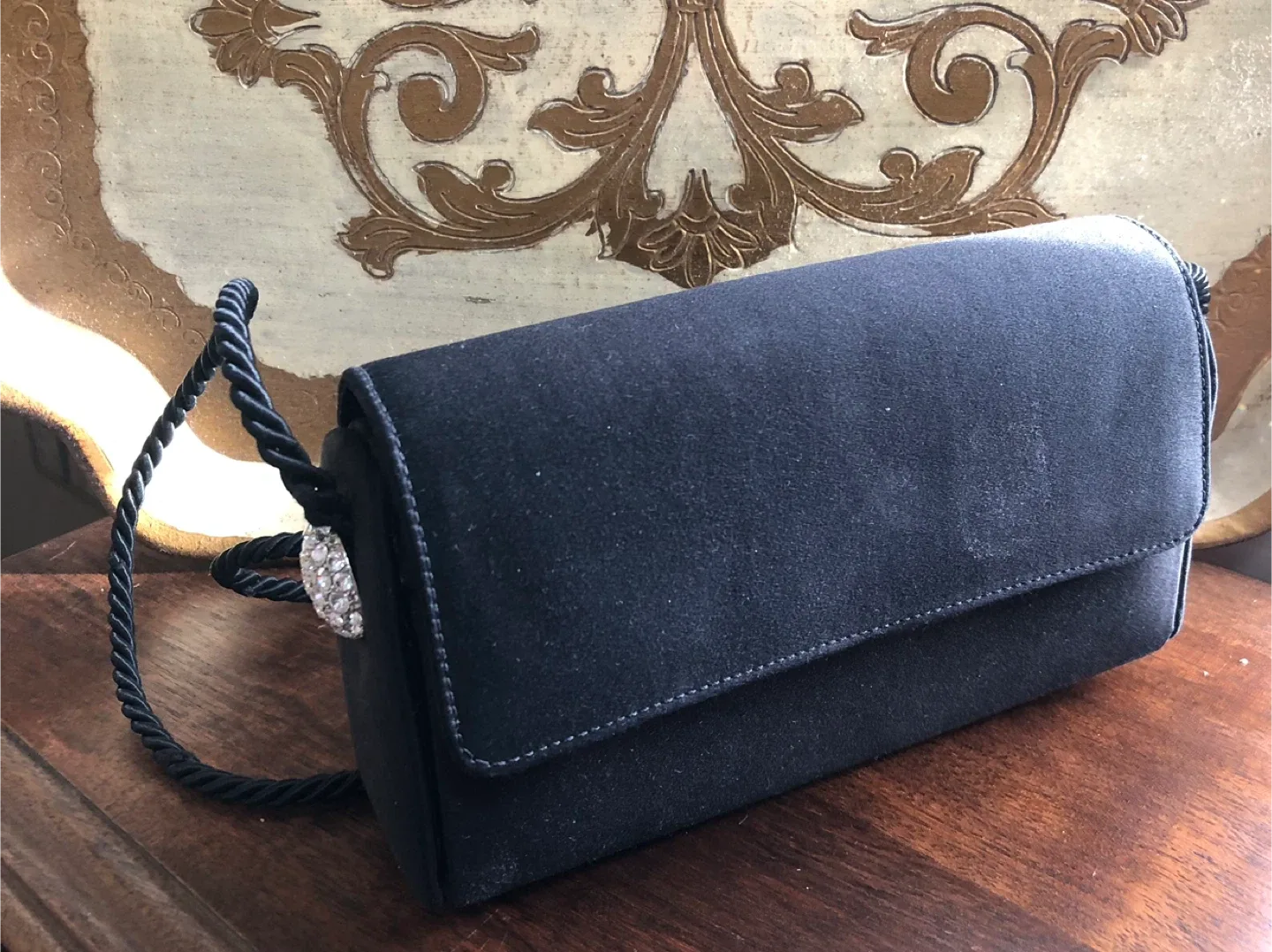Cole Haan Black Satin Evening Bag image indicator(4)