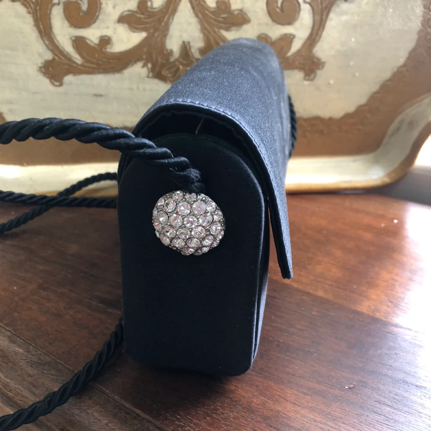 Cole Haan Black Satin Evening Bag image indicator(2)