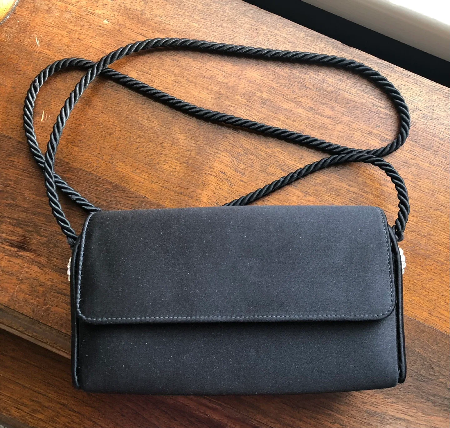 Cole Haan Black Satin Evening Bag image indicator(7)