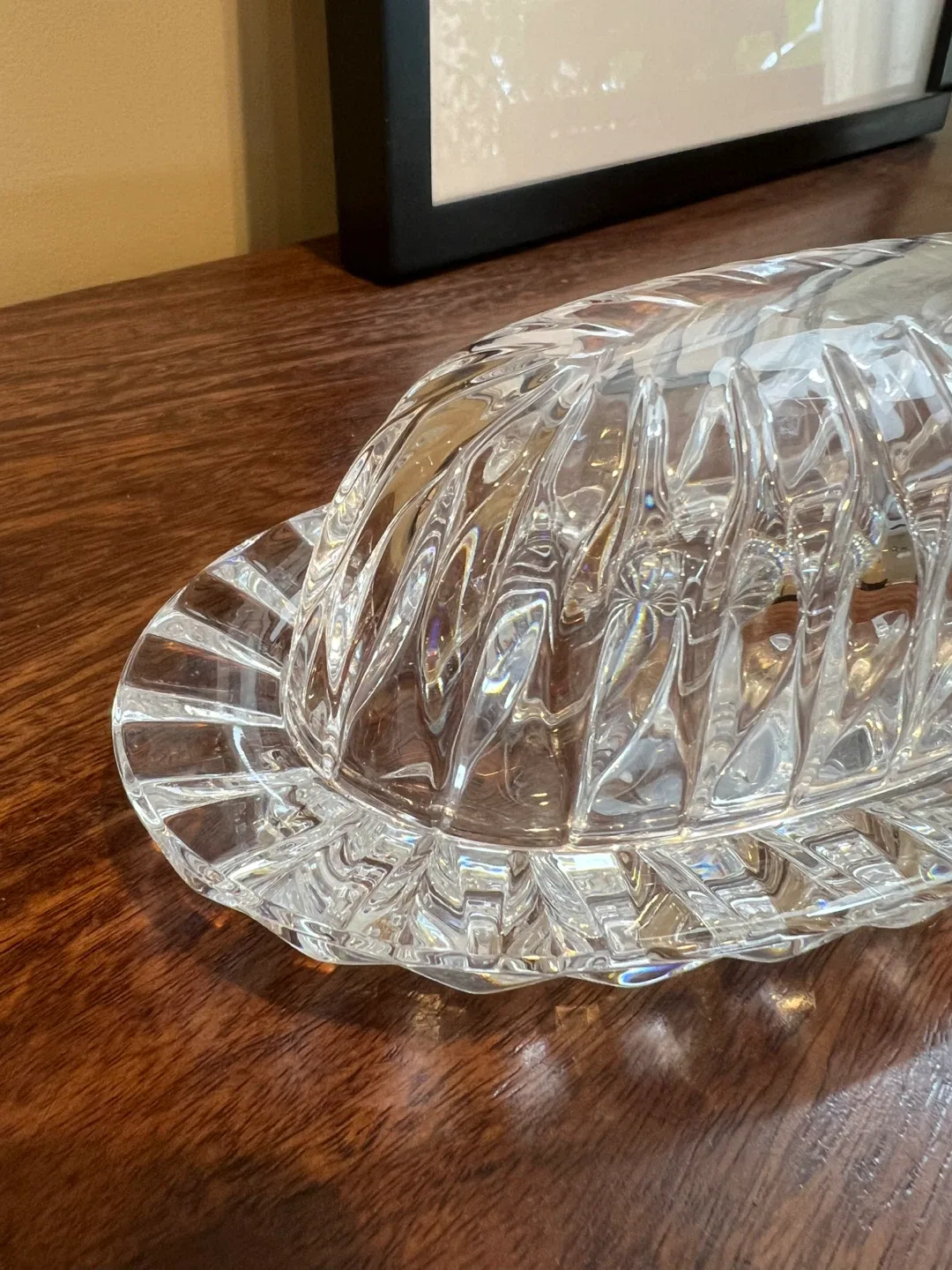 Vintage Mikasa Crystal Covered Butter Dish image indicator(3)
