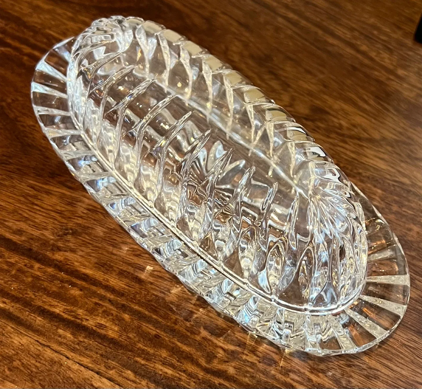 Vintage Mikasa Crystal Covered Butter Dish image indicator(4)