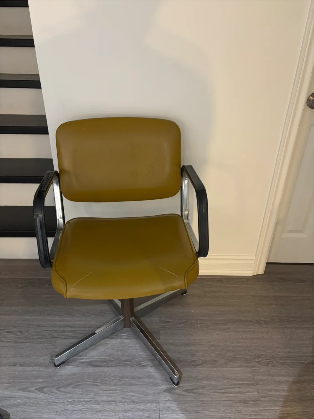 Vintage Office Chair - Mustard Yellow