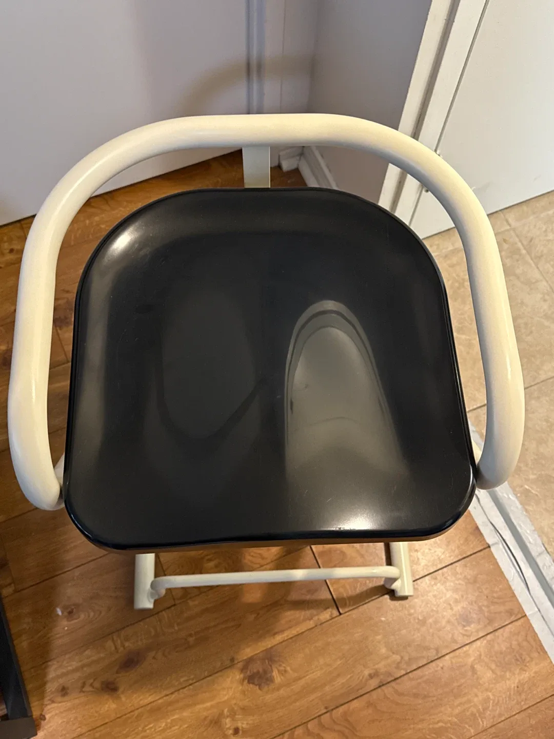 Vintage Tubular Steel Chair - Black & White image indicator(2)