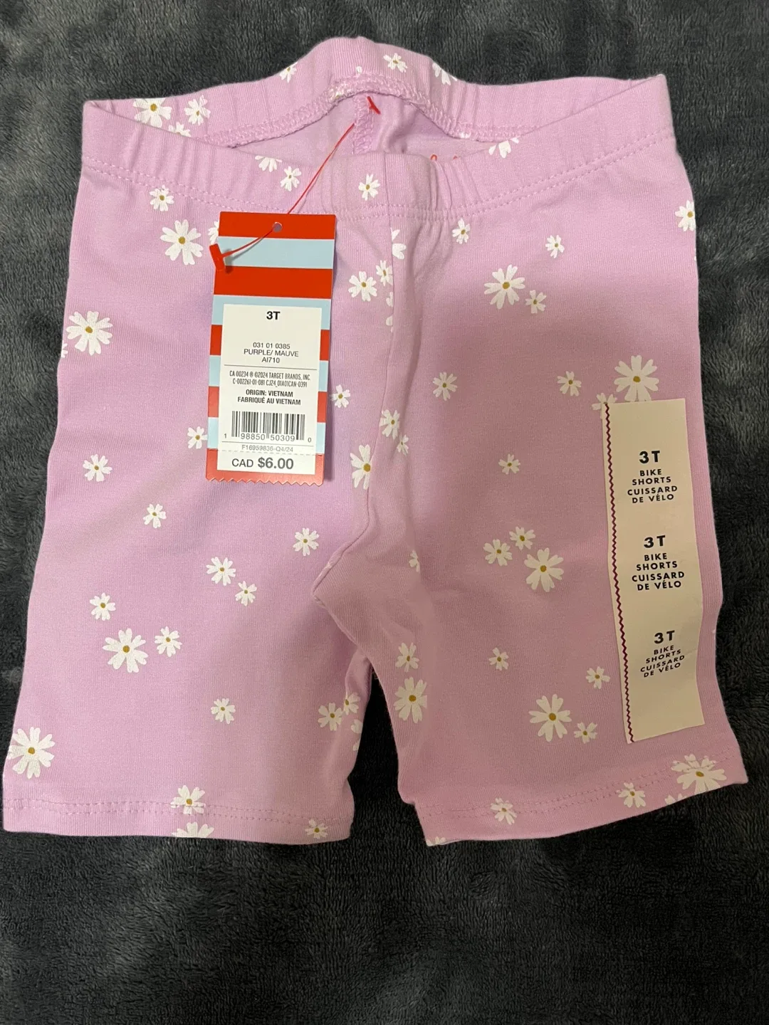 Cat & Jack 3T Bike Shorts - Purple/Mauve