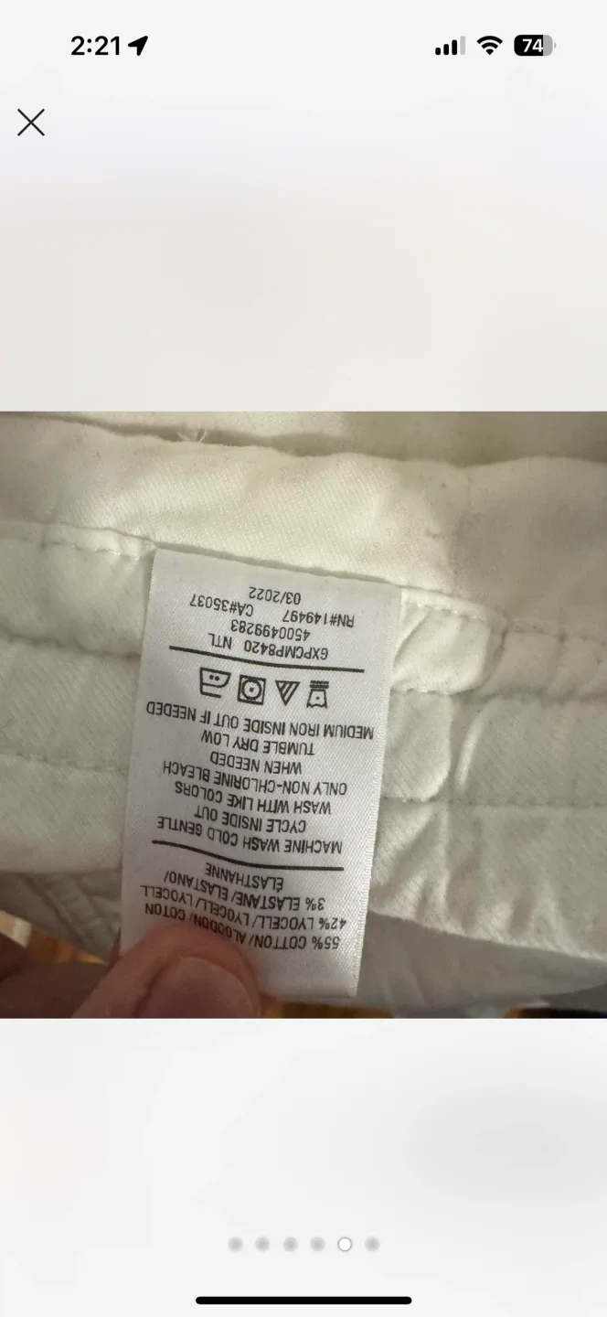 Joe's Jeans White Cargo Pants for Men image indicator(5)