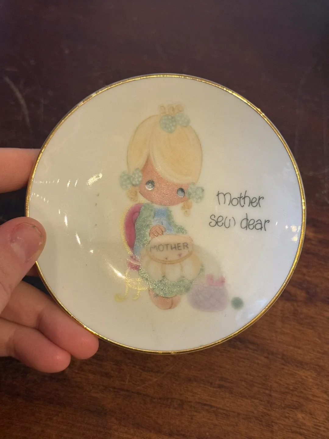 Precious Moments Mother Sew Dear Plate