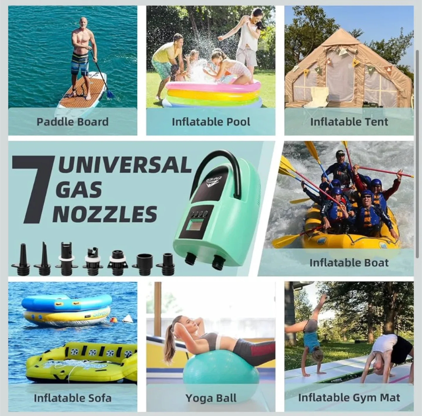 New Electric Paddle Board Pump Portable image indicator(2)