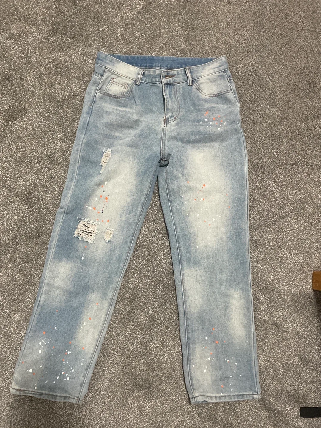 blue baggy jeans