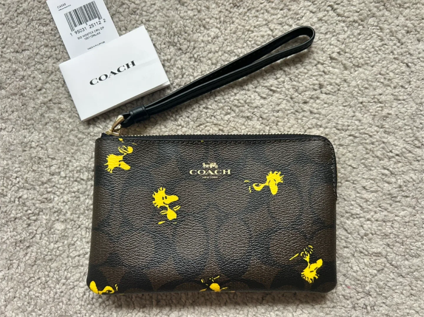 Coach X Peanuts Woodstock Wristlet