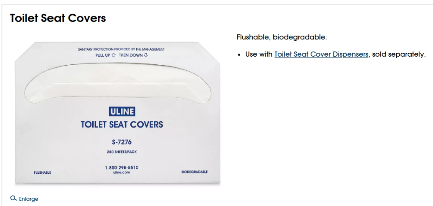 New! Chrome Uline Toilet Seat Cover Dispenser & Covers - photo 3