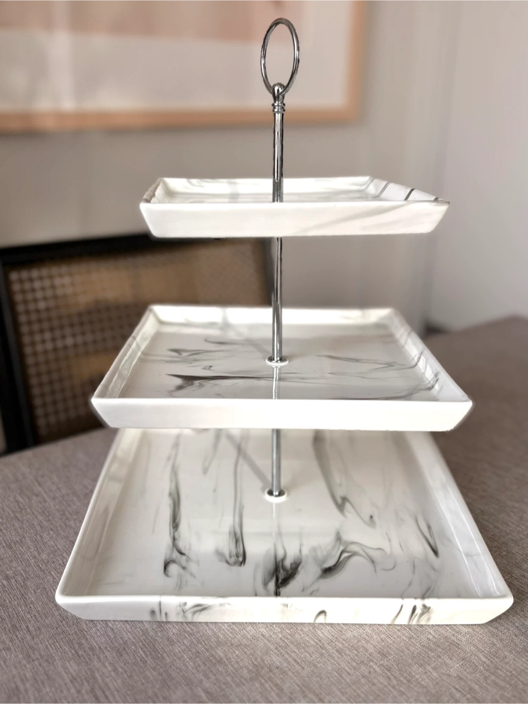 3-Tier Marble Look Serving Stand - photo 2