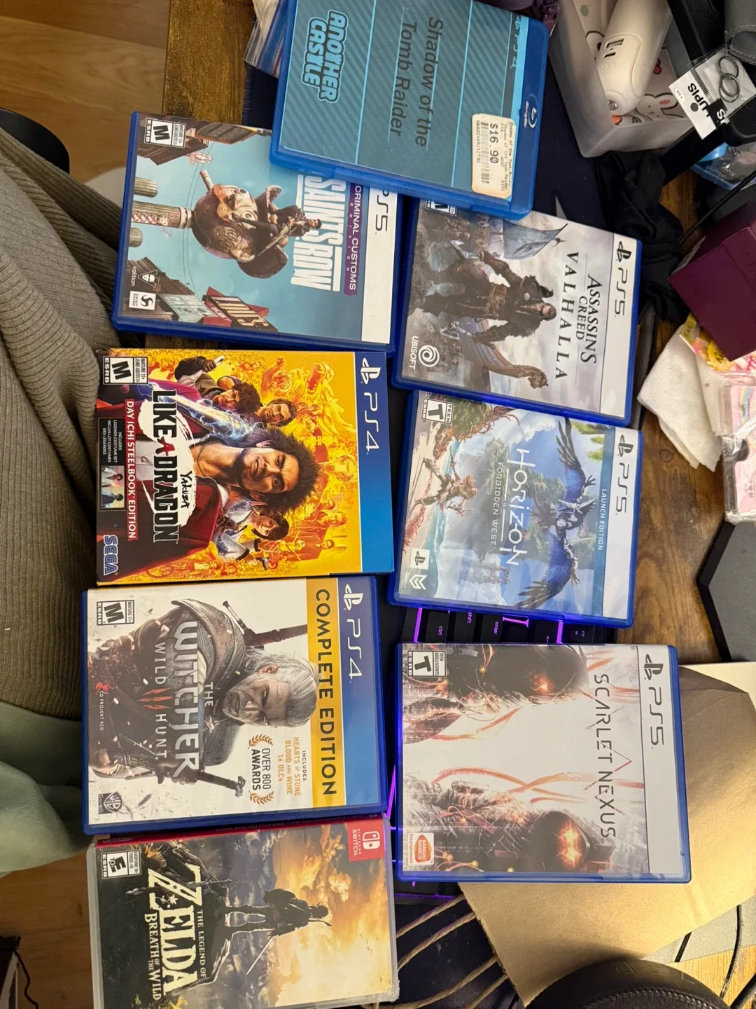 Video Games PS4/PS5/Switch - Zelda, Witcher, Assassin's Creed