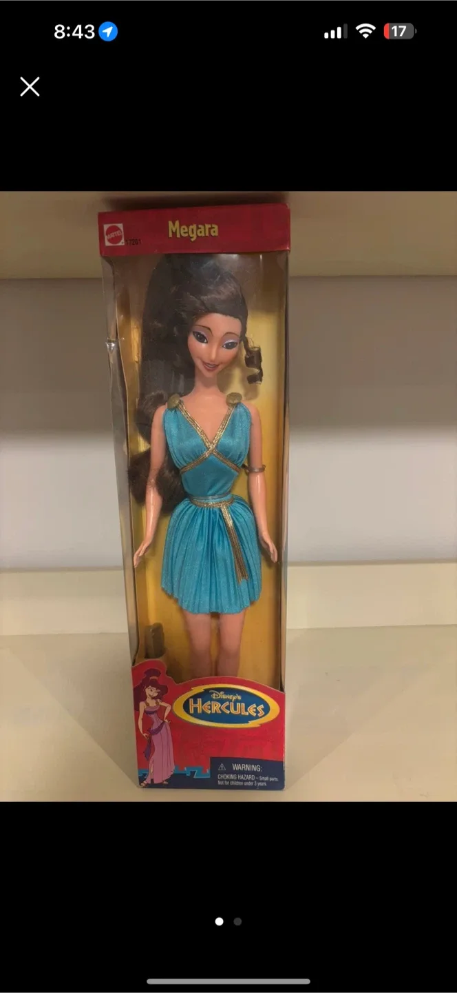 Vintage 1977 Disney's Hercules Megara Doll - New in Box