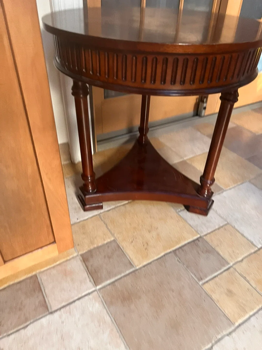 Round Wood Accent Table image indicator(2)