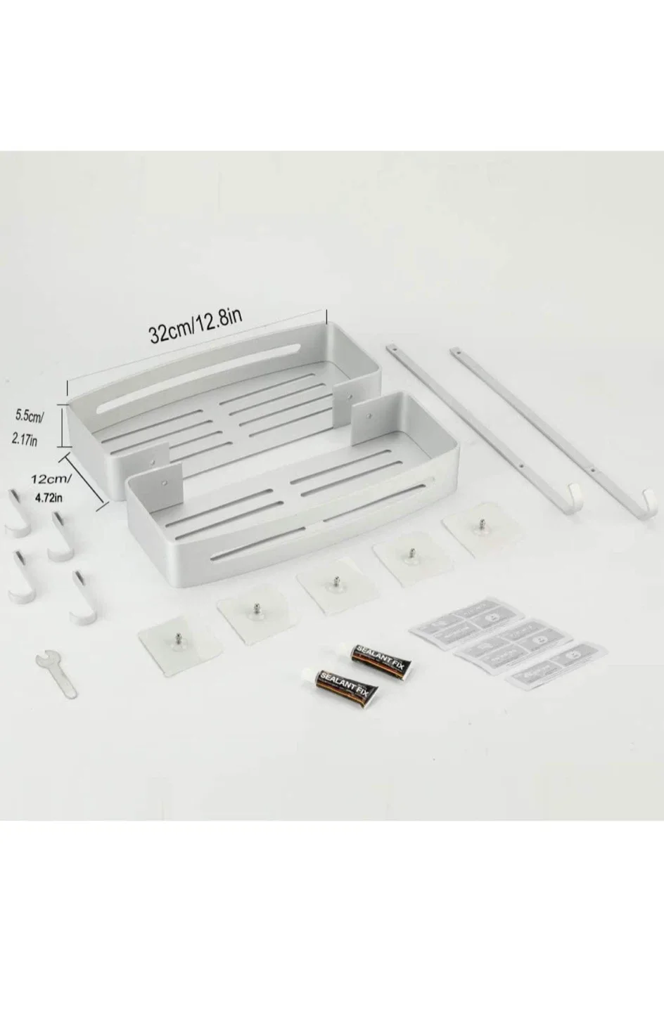 No-Drill Wall Shelf/Shower Caddy image indicator(5)