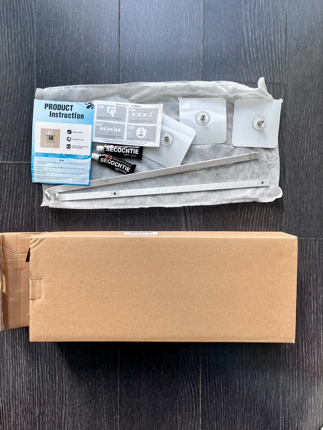 No-Drill Wall Shelf/Shower Caddy image indicator(2)