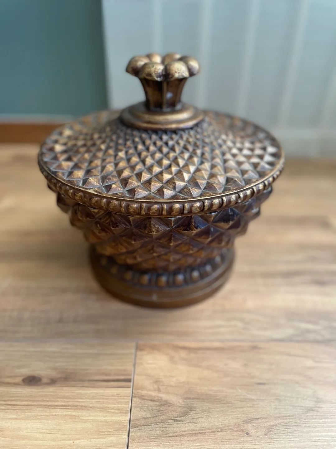 Decorative Lidded Bowl - Gold