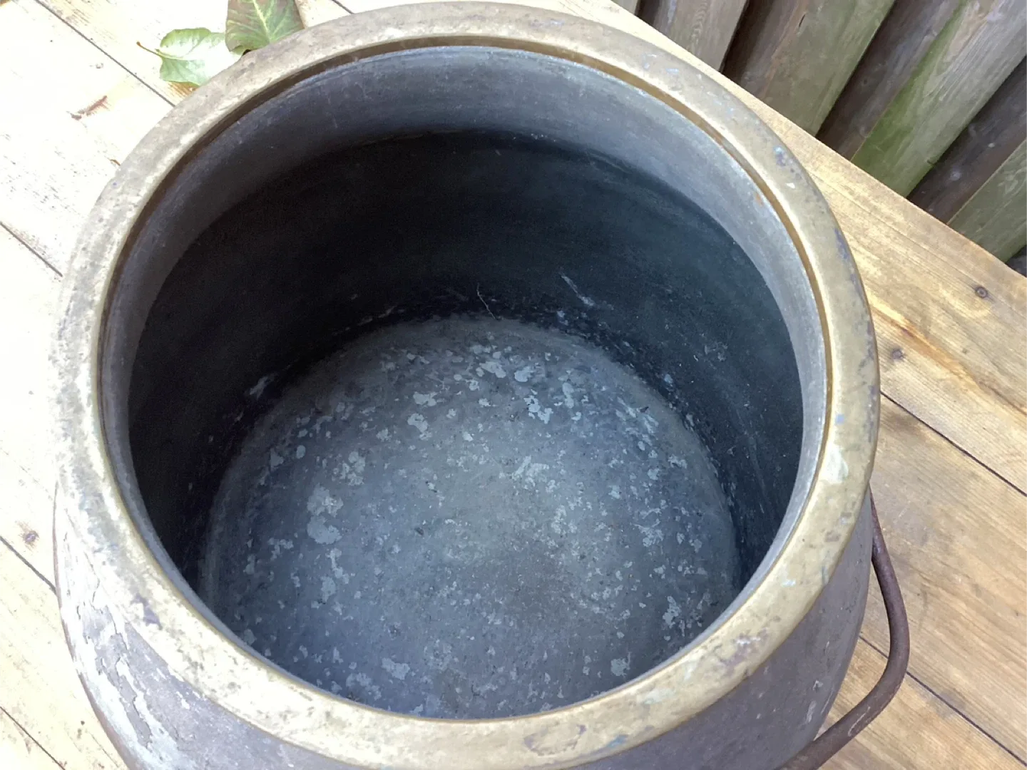 Antique Copper Milk Pail/Jug Brass Top Ring ! image indicator(9)