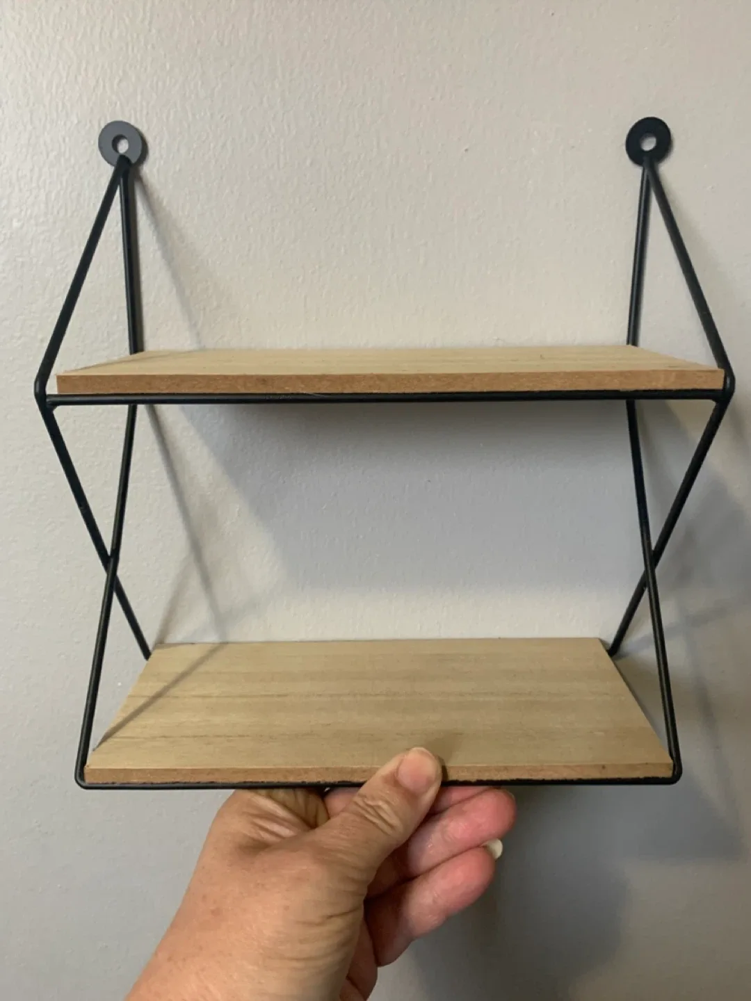 Wood & Metal Wall Shelf