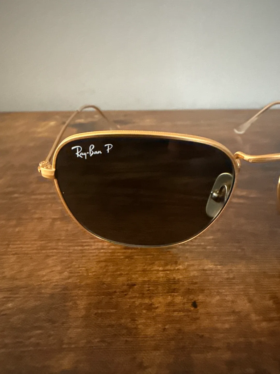 Ray-Ban (Frank Titanium) Sunglasses - Gold Frame and Polarized image indicator(2)
