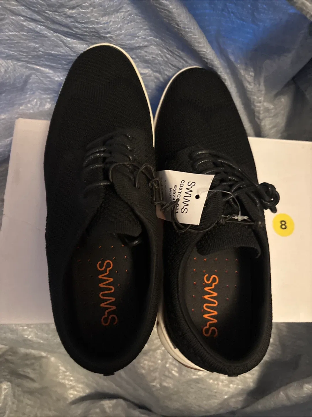 Men’s black SWIMS Breeze Woven Lace Loafers - Size 8