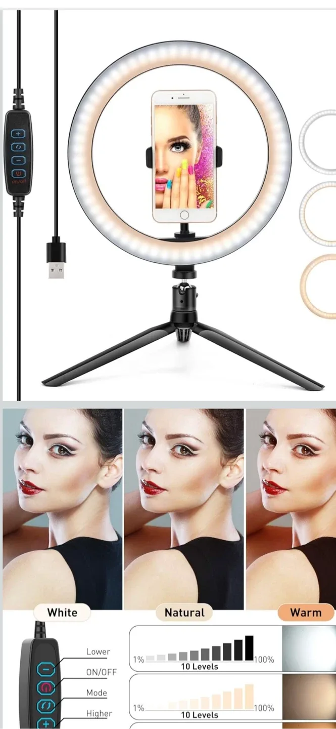 Yesker Ring Light with Tripod Stand image indicator(6)
