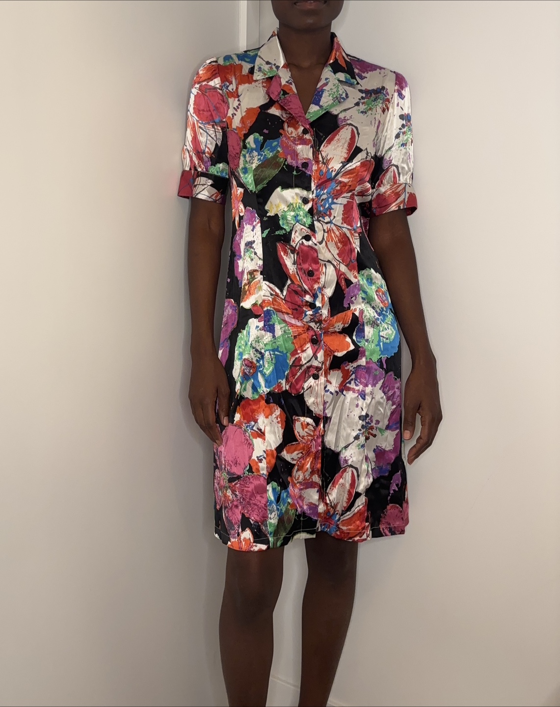 TRISTAN! Made in Canada P/S Petite Floral Print Dress !