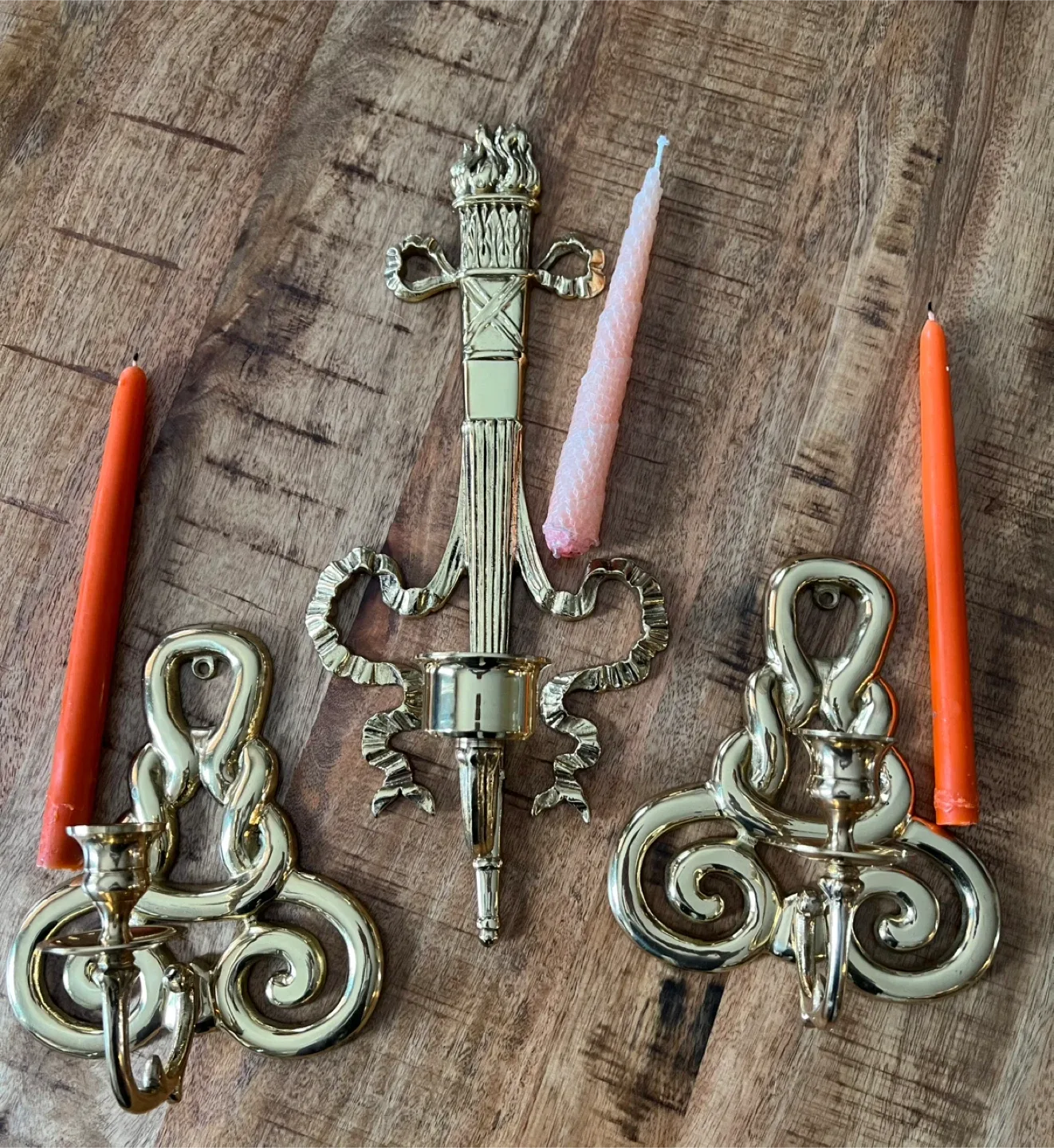 Vintage Brass Wall Sconces