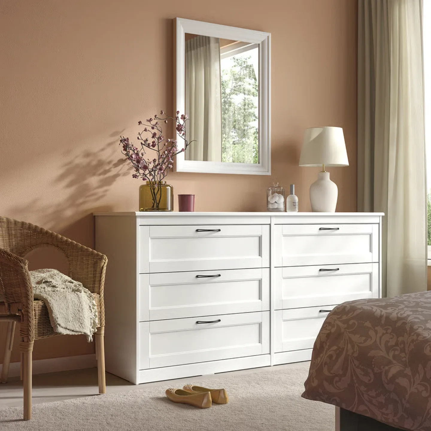 IKEA Songesand 6-Drawer Dresser - White