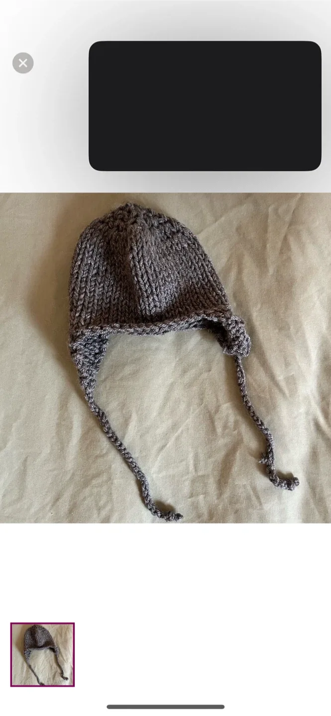 Hand-knitted Grey Baby Hat