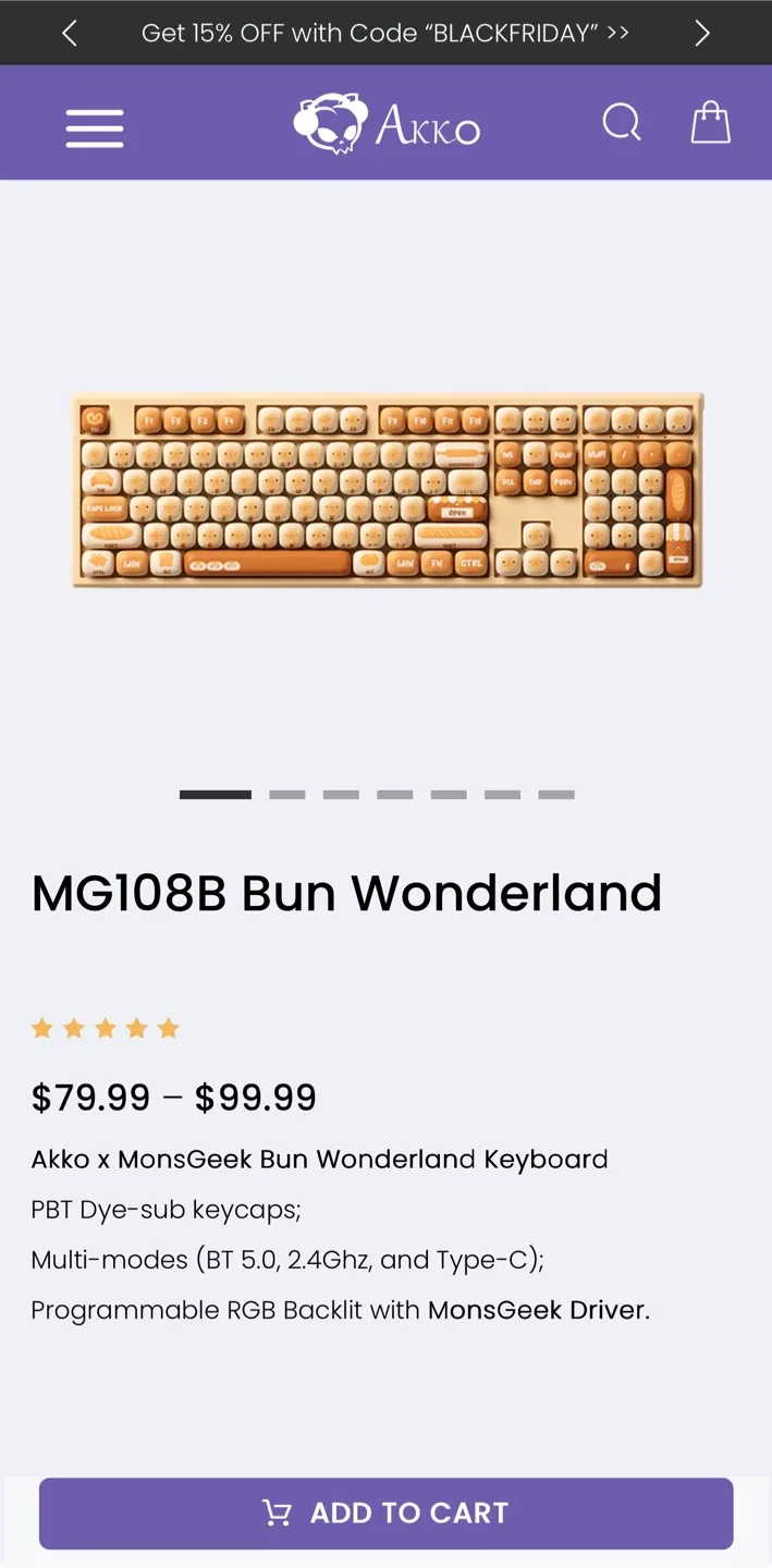 Akko x MonsGeek MG108B Bun Wonderland Keyboard