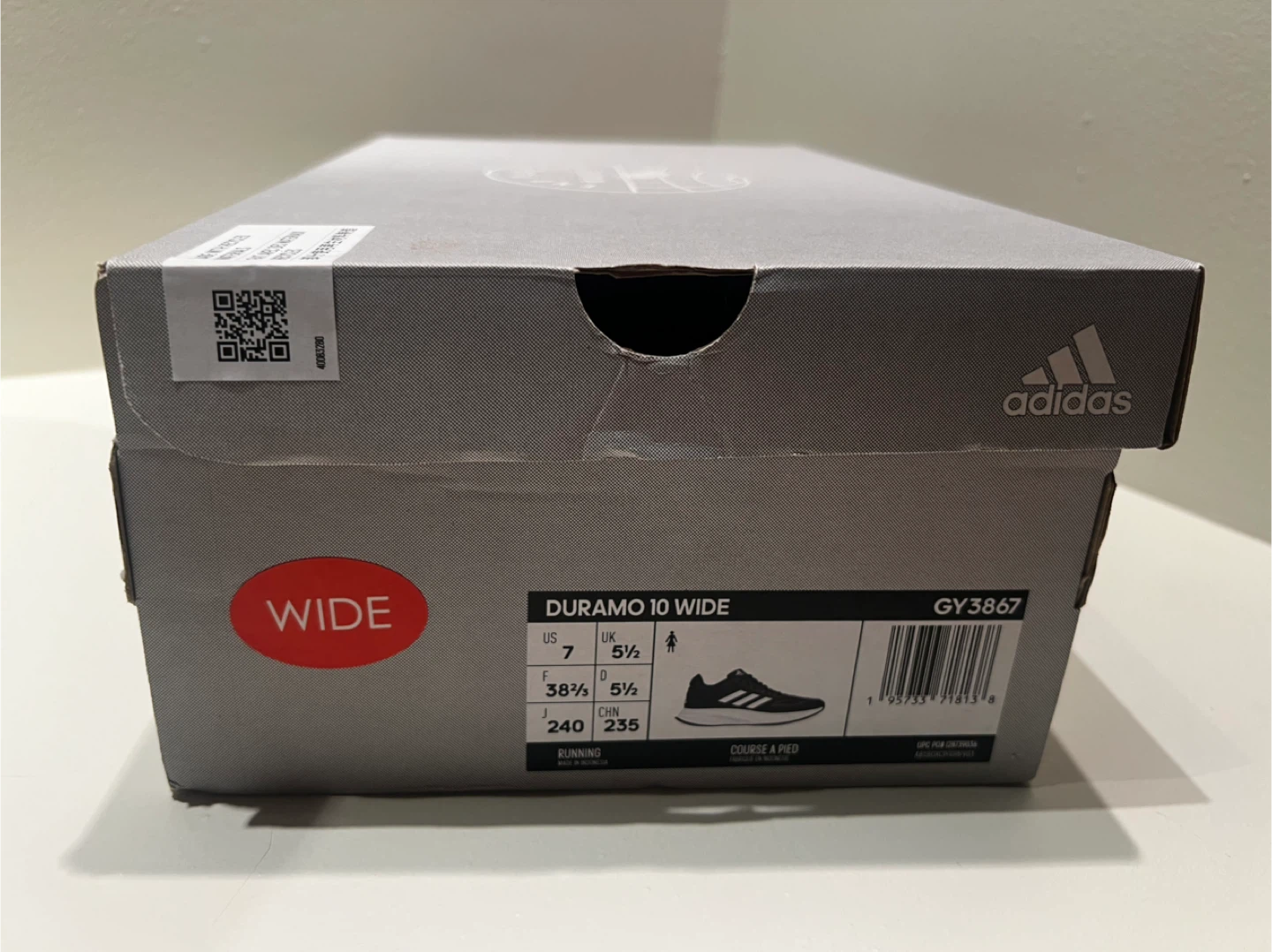 Adidas Duramo 10 Wide - US 7- Black - photo 3