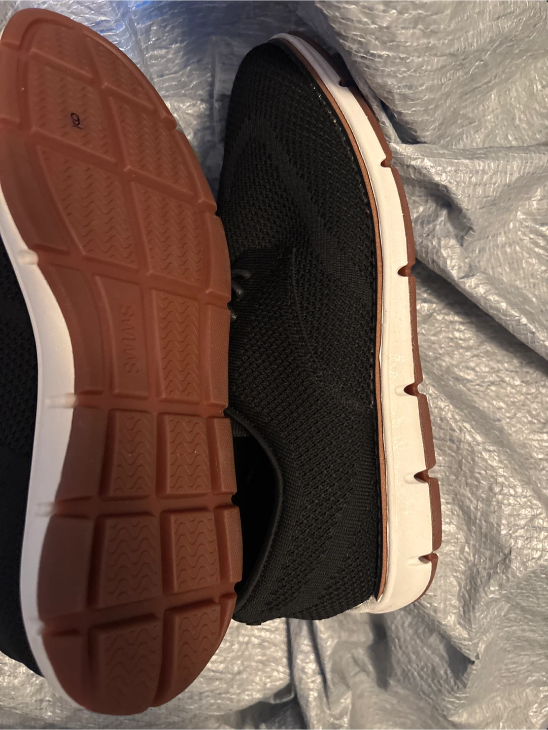 Men’s black SWIMS Breeze Knit Oxford Shoes - Size 9 - photo 2