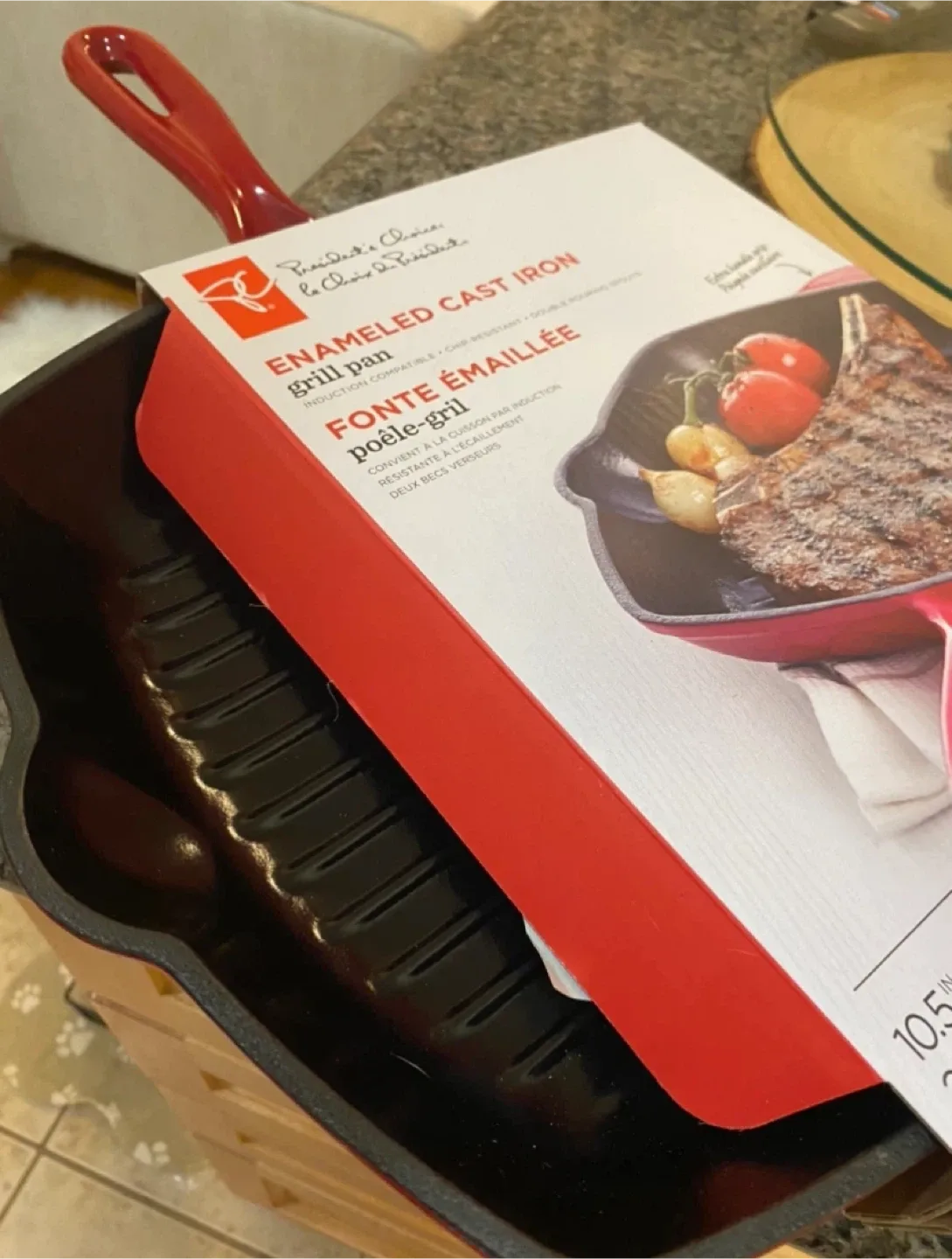 President's Choice Enamelled Cast Iron Grill Pan - New image indicator(2)