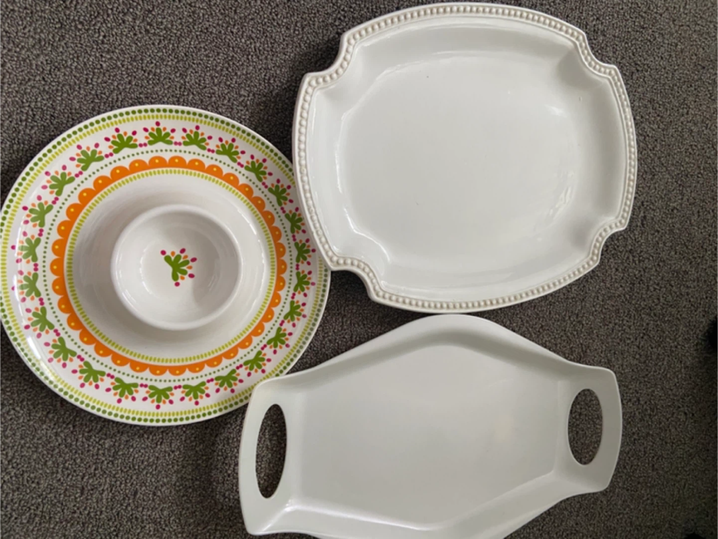 Decorative Serving Platters - Set of 3